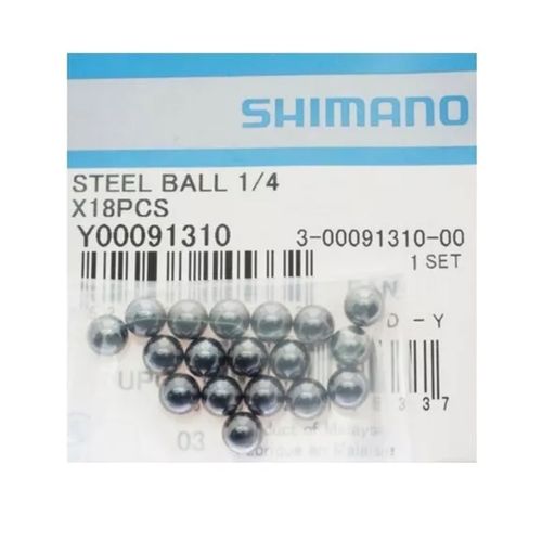Bolillas Acero Shimano Ciclismo 1/4" Para Maza Trasera X 18 Unidades