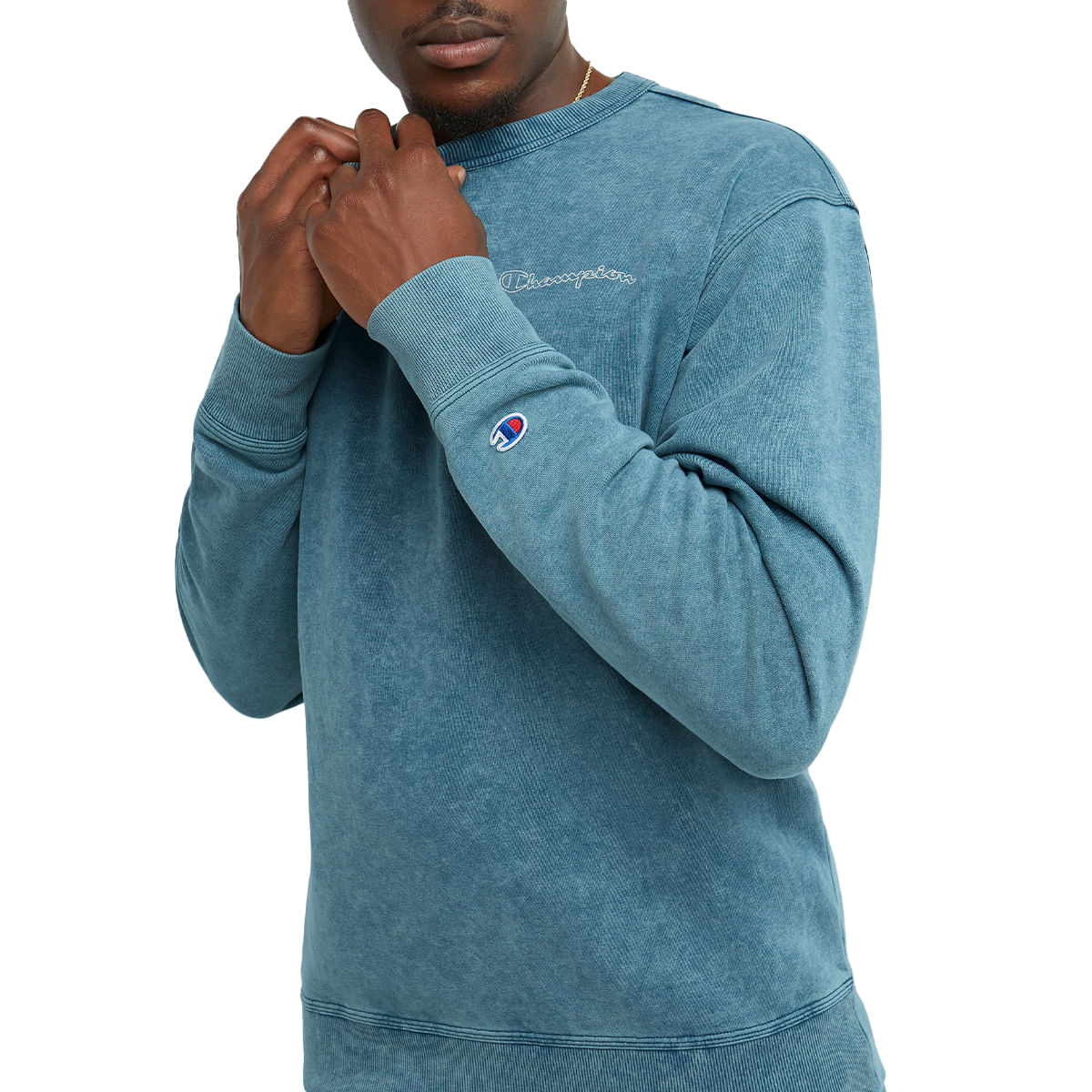 Champion sweater v neck cheap azul