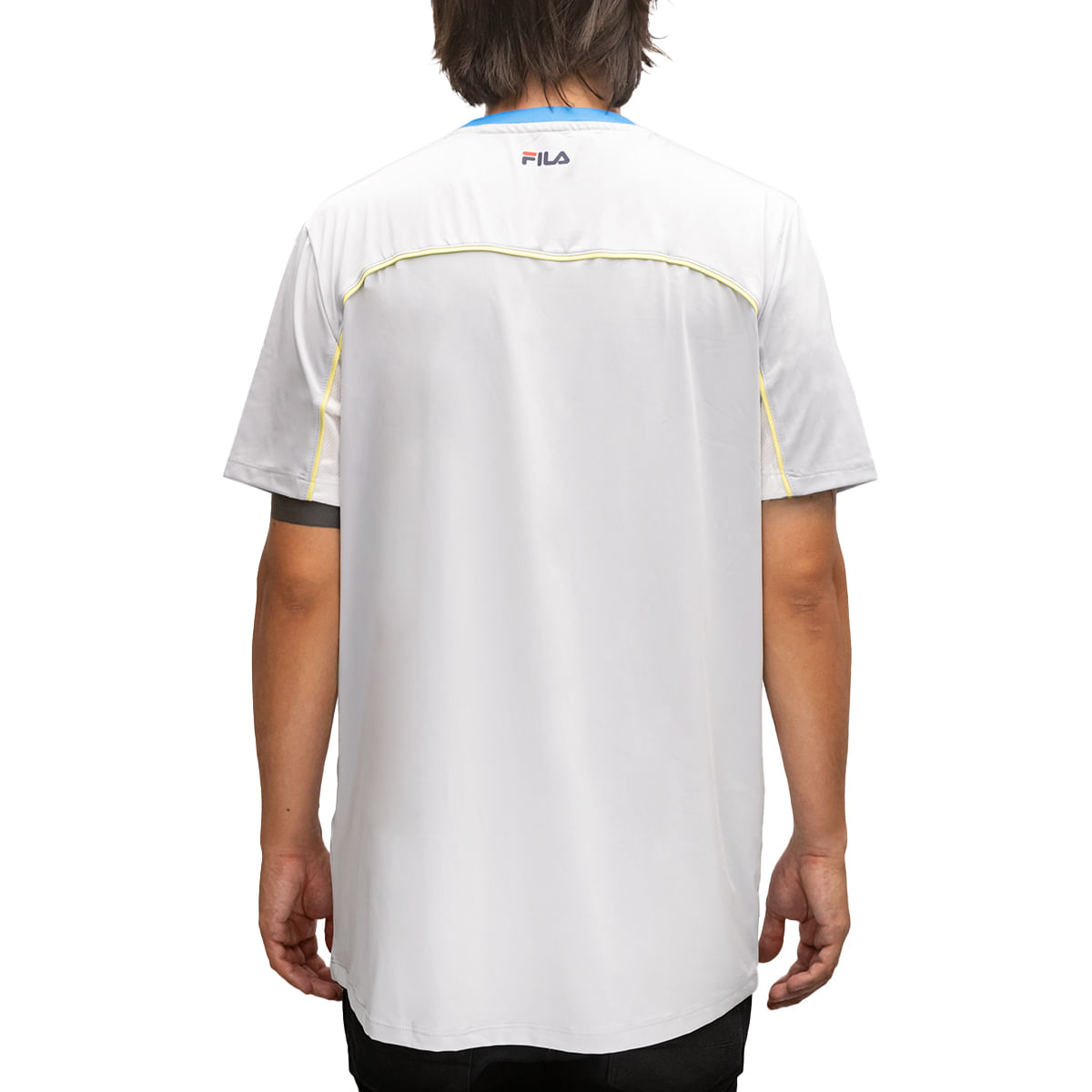 Fila Hudson Camiseta de Tenis Hombre - White/Silver Scone