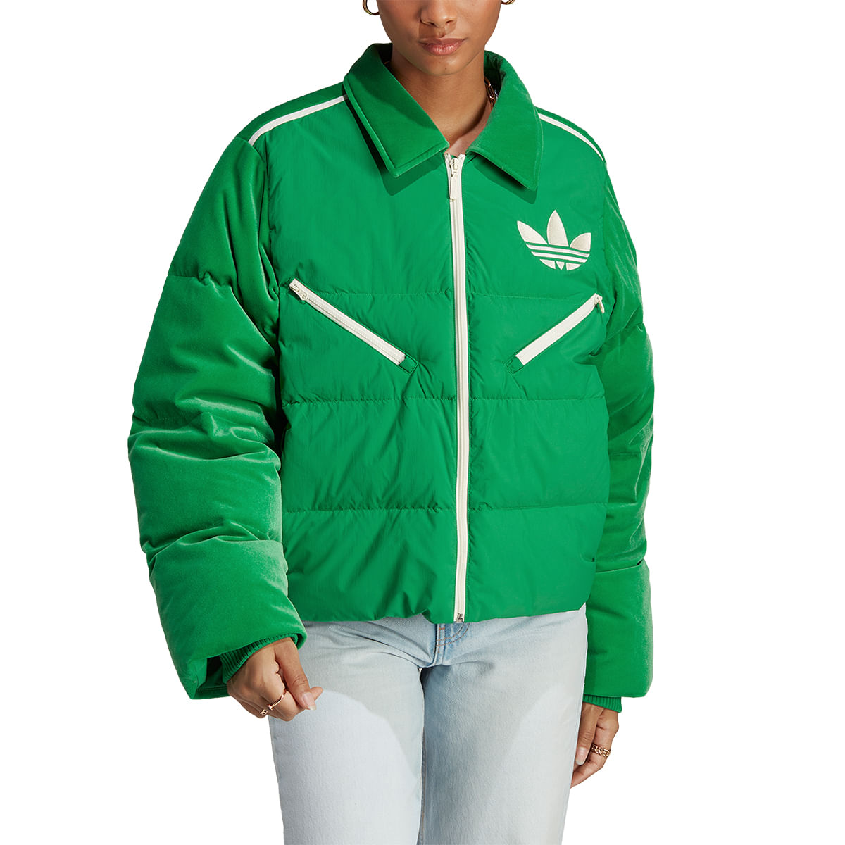 Campera adidas best sale verde mujer