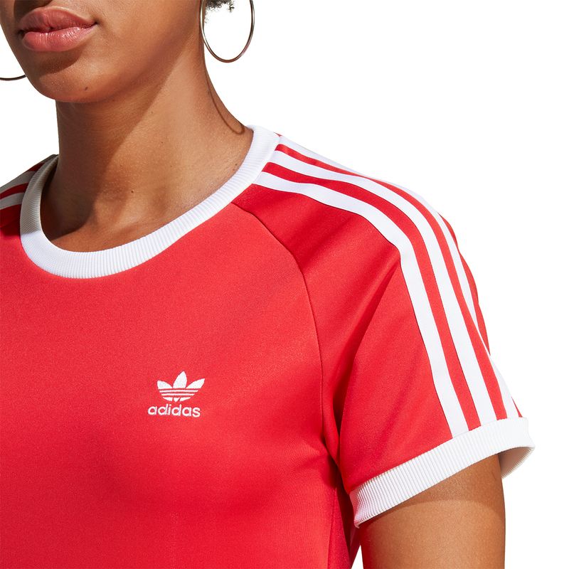 Remera Adidas Moda Slim 3 Tiras Mujer