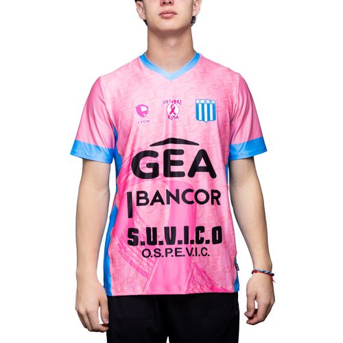 Camiseta Racing Cordoba Lyon Especial Cancer Mama 2024 Hombre