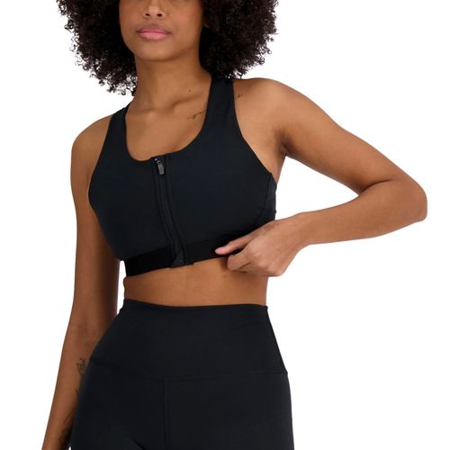 Top New Balance Training Sleek Medium Support Pocket Zip