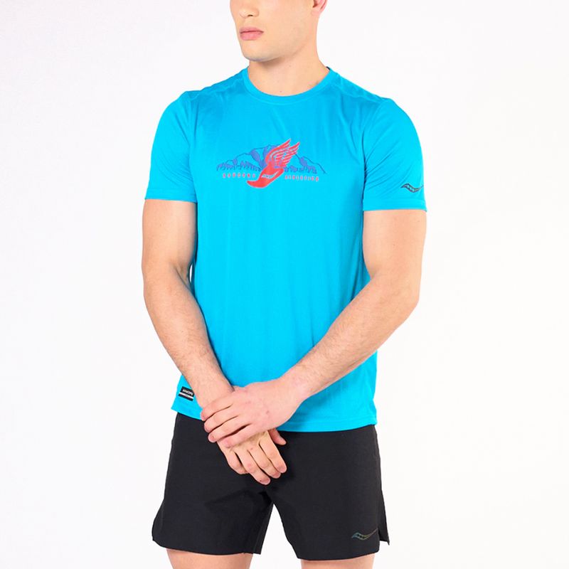 Remera Saucony Running Stopwatch Graphic Hombre