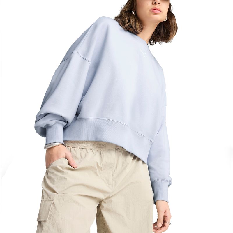 Buzo Puma Wardrobe Oversized Crew Mujer