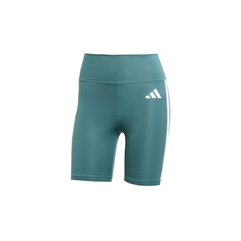 Calza Adidas Training Corta Optime Essentials 3 Franjas Mujer