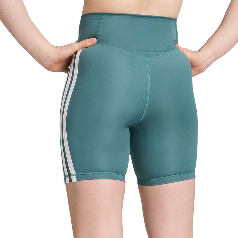 Calza Adidas Training Corta Optime Essentials 3 Franjas Mujer