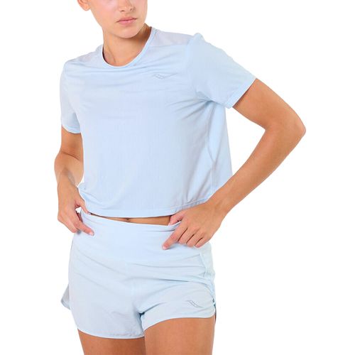 Remera Saucony Running Stopwatch Crop Mujer