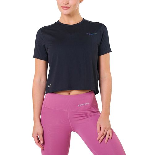 Remera Saucony Running Stopwatch Crop Mujer