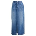 Pollera Adidas Originals Tejido Denim 3 Tiras Adicolor Mujer