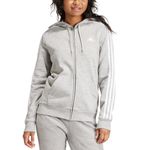 Campera Adidas Sportswear 3 Tiras Fleece Mujer