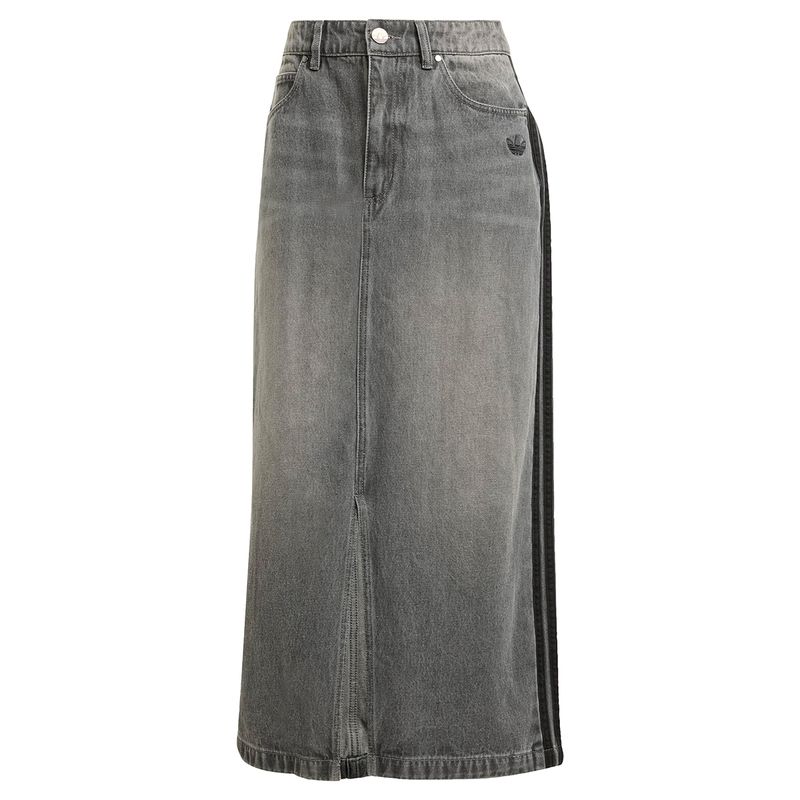 Pollera Adidas Originals Denim 3 Rayas Adicolor Mujer