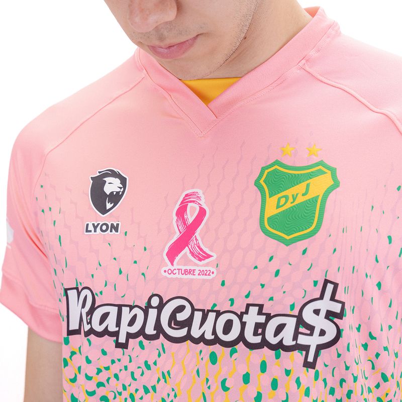 Camiseta Defensa Y Justicia Lyon Lucha Cancer De Mama