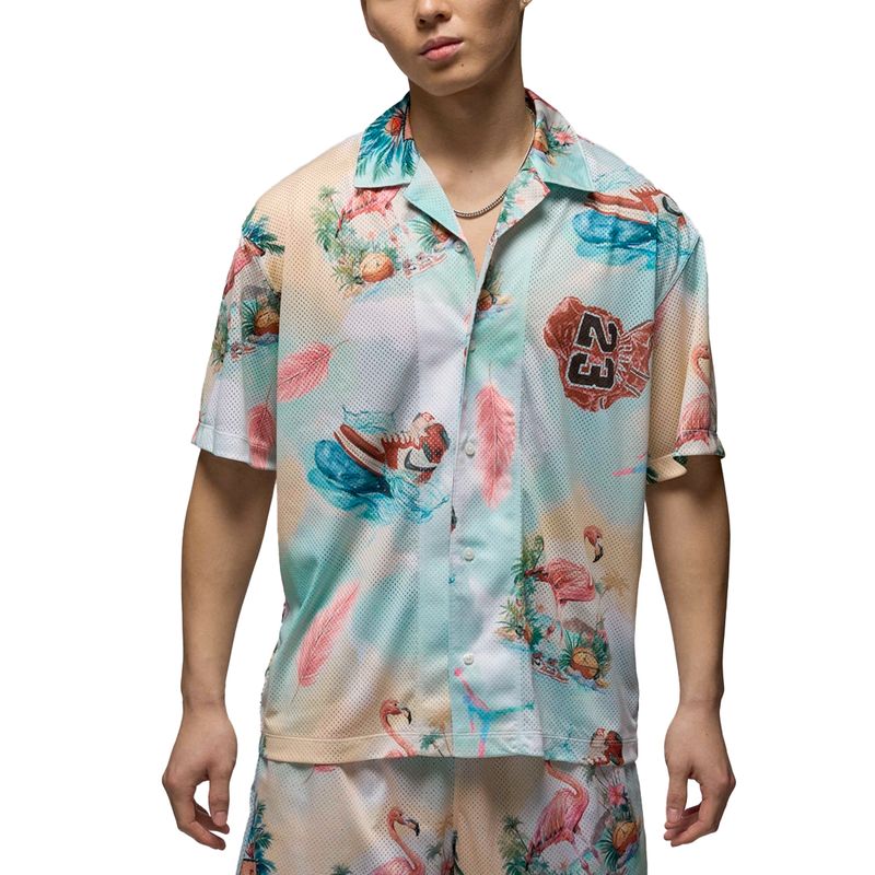 Camisa Jordan Essentials Printed Camp Top  Hombre