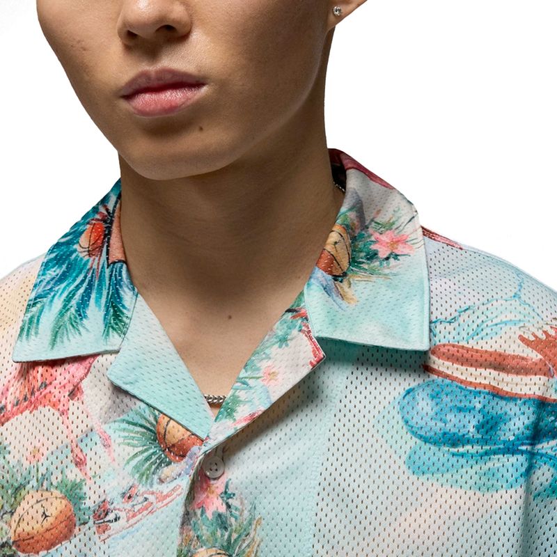Camisa Jordan Essentials Printed Camp Top  Hombre