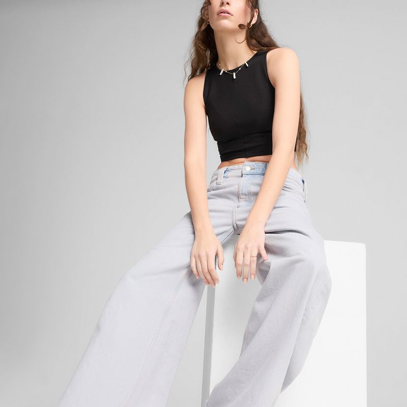 Top Puma Wadrobe Ess Ribbed Mujer