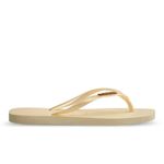 Ojotas Havaianas Slim Square Logo Metallic Mujer