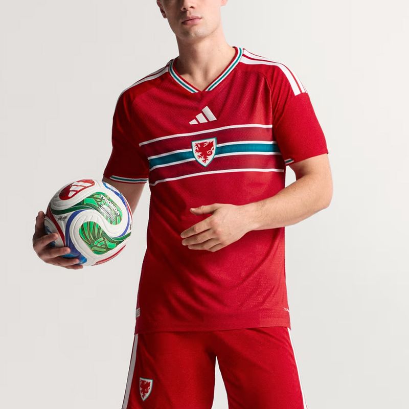 Camiseta Gales Adidas Faw Authentic Titular 2026 Hombre