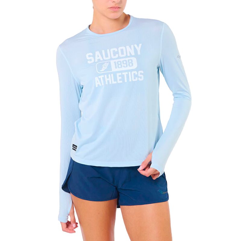 Remera Saucony Running Stopwatch Graphic Long Sleeve Mujer